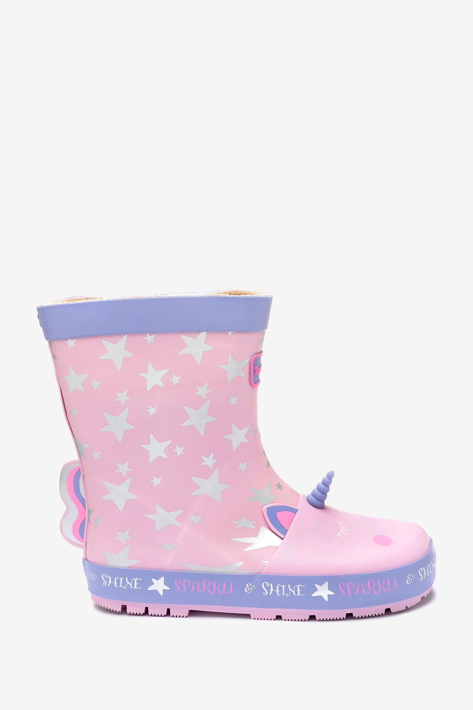 Buy ToeZone Pink Unicorn Wellies from 