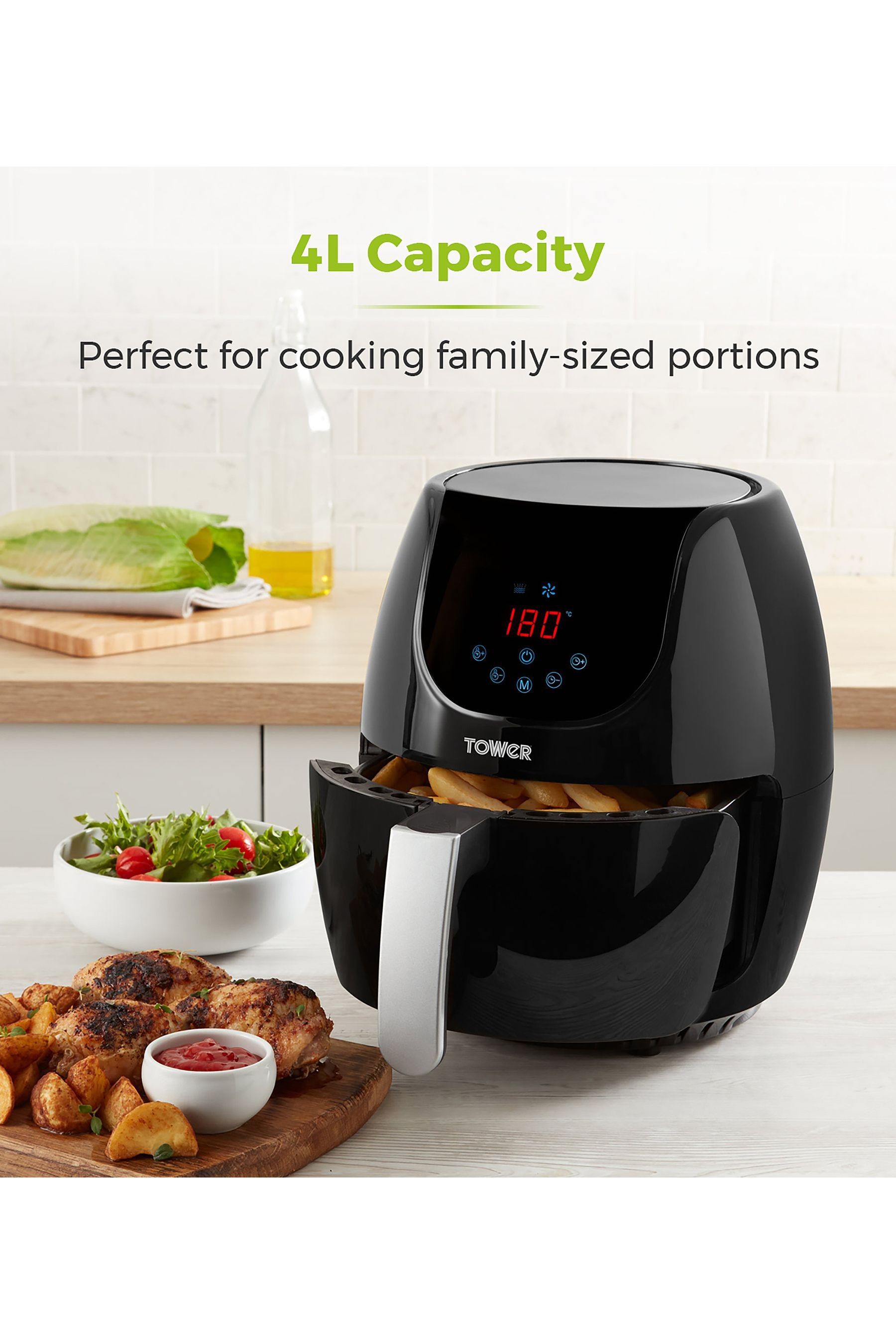 Buy Tower Black Vortx 4L Digital Air Fryer from the Next UK online shop