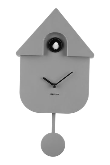 Karlsson Grey Cuckoo Alarm Clock