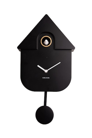 Karlsson Black Cuckoo Alarm Clock