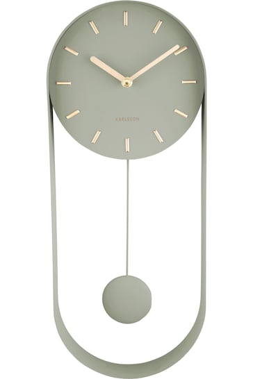 Karlsson Green Charm Pendulum Wall Clock