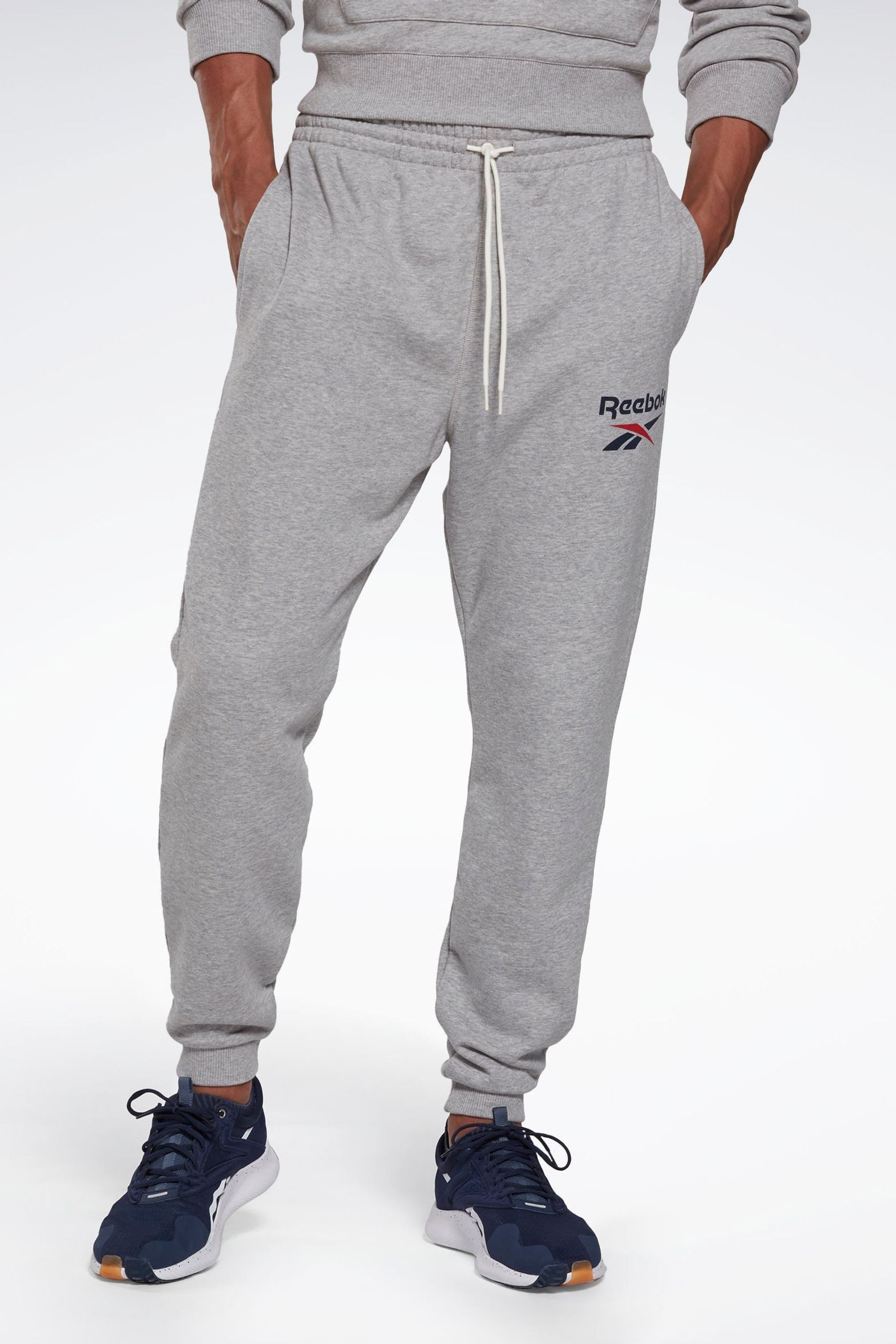 Reebok big sale logo joggers