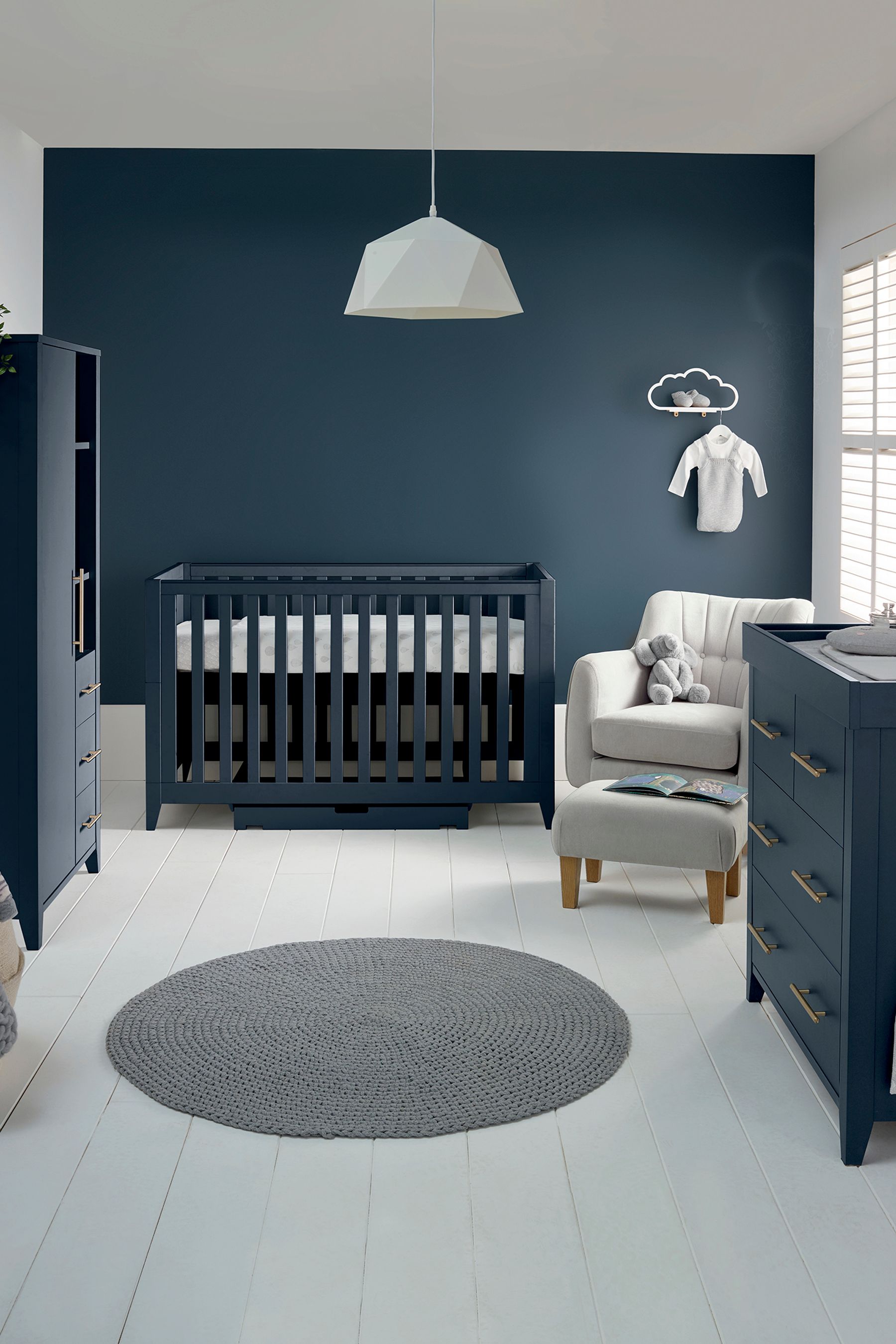 Navy on sale nursery furniture