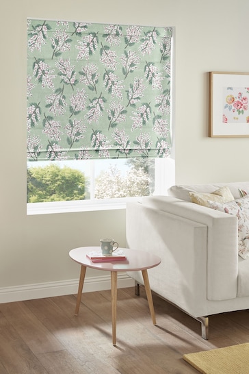 Cath Kidston Green Mimosa Flower Made To Measure Roman Blind