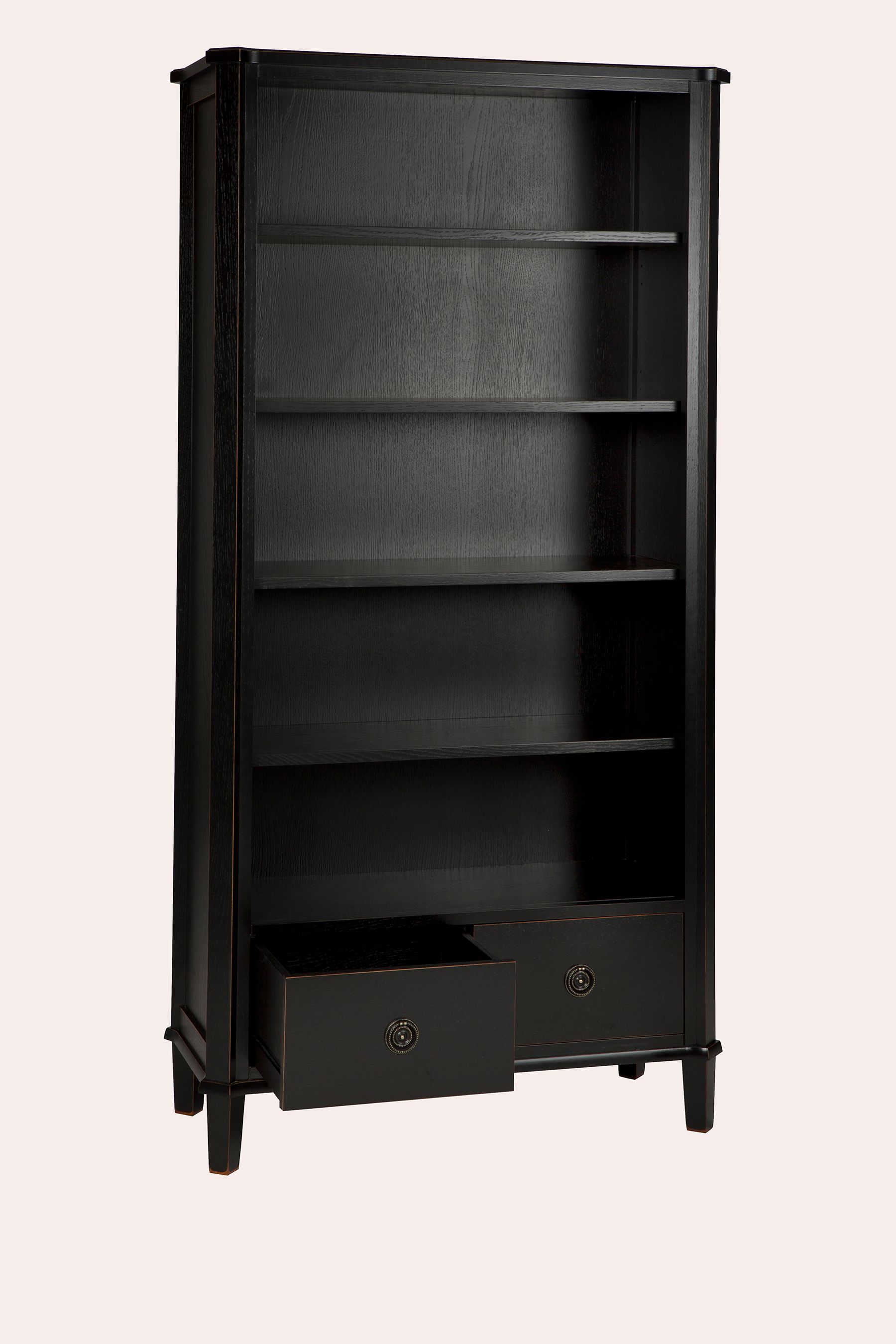 Buy Laura Ashley Black Henshaw 2 Drawer Single Bookcase from the