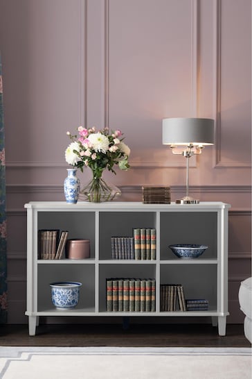 Laura Ashley Pale Steel Henshaw Low Bookcase