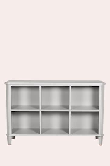 Laura Ashley Pale Steel Henshaw Low Bookcase