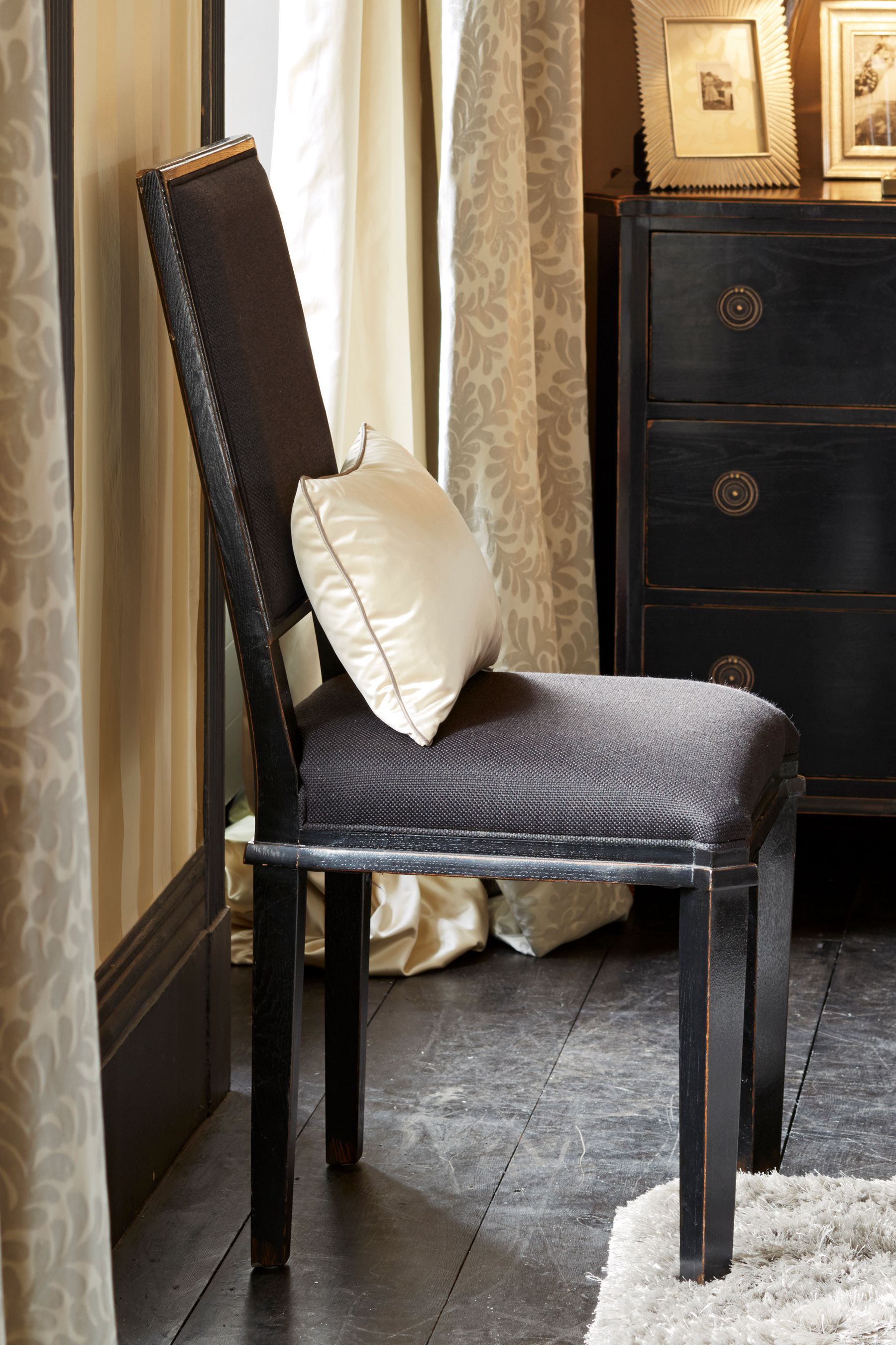 Buy Laura Ashley Set of 2 Black Henshaw Dining Chairs from the