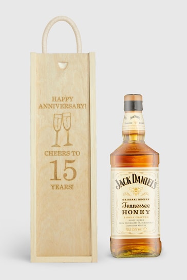 Personalised Happy Anniversary Gift Box with Jack Daniel's by Gifted Drinks