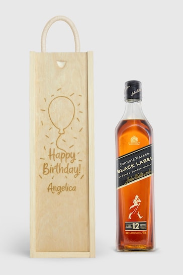 Personalised Happy Birthday Gift Box with Johnnie Walker by Gifted Drinks