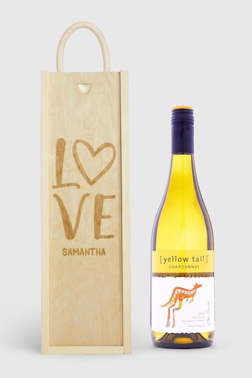 Personalised with Love Gift Box with White Wine by Gifted Drinks