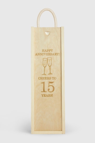 Personalised Happy Anniversary Gift Box with Red Wine by Gifted Drinks