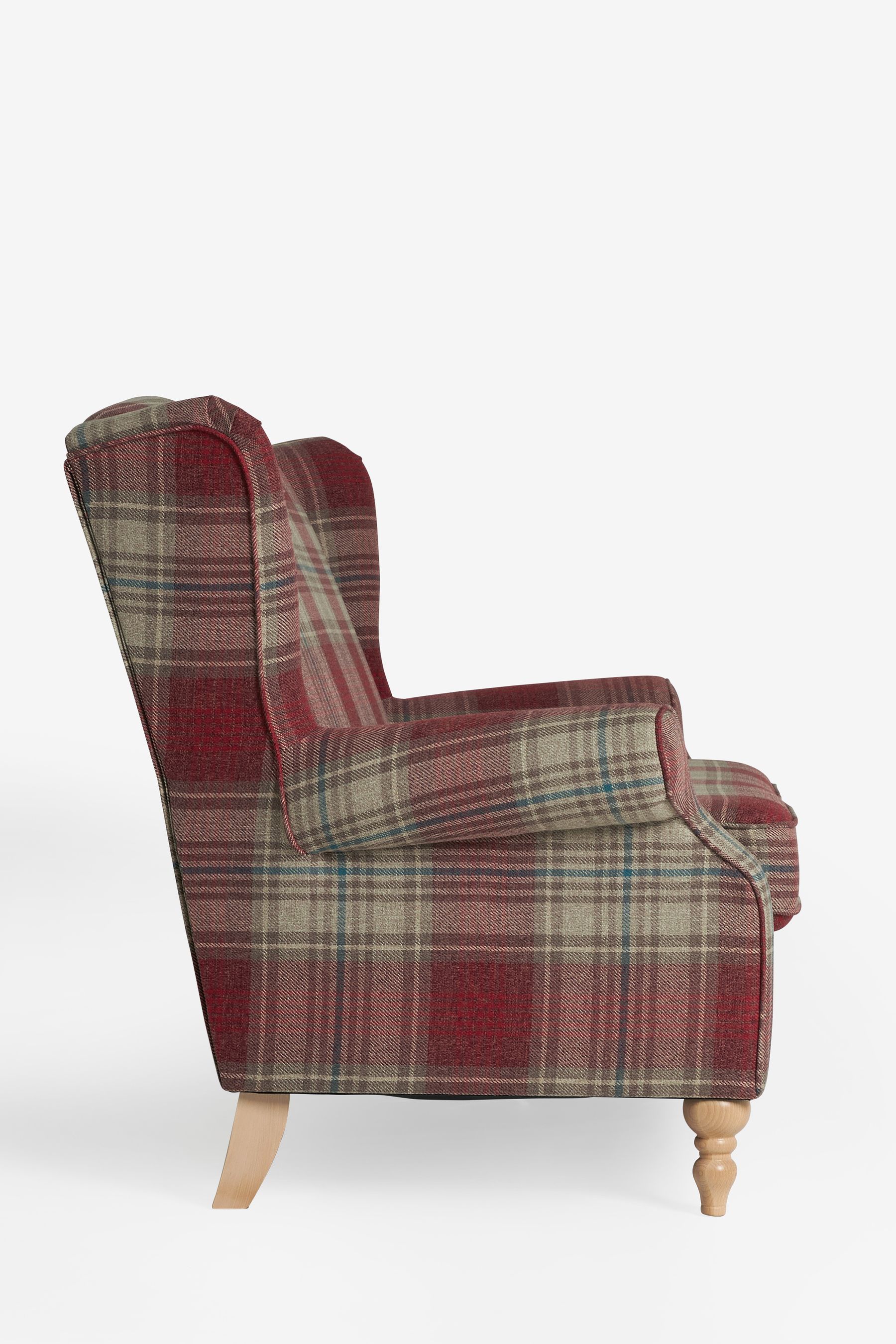 Versatile Check Stirling Red Sherlock Small Sofa