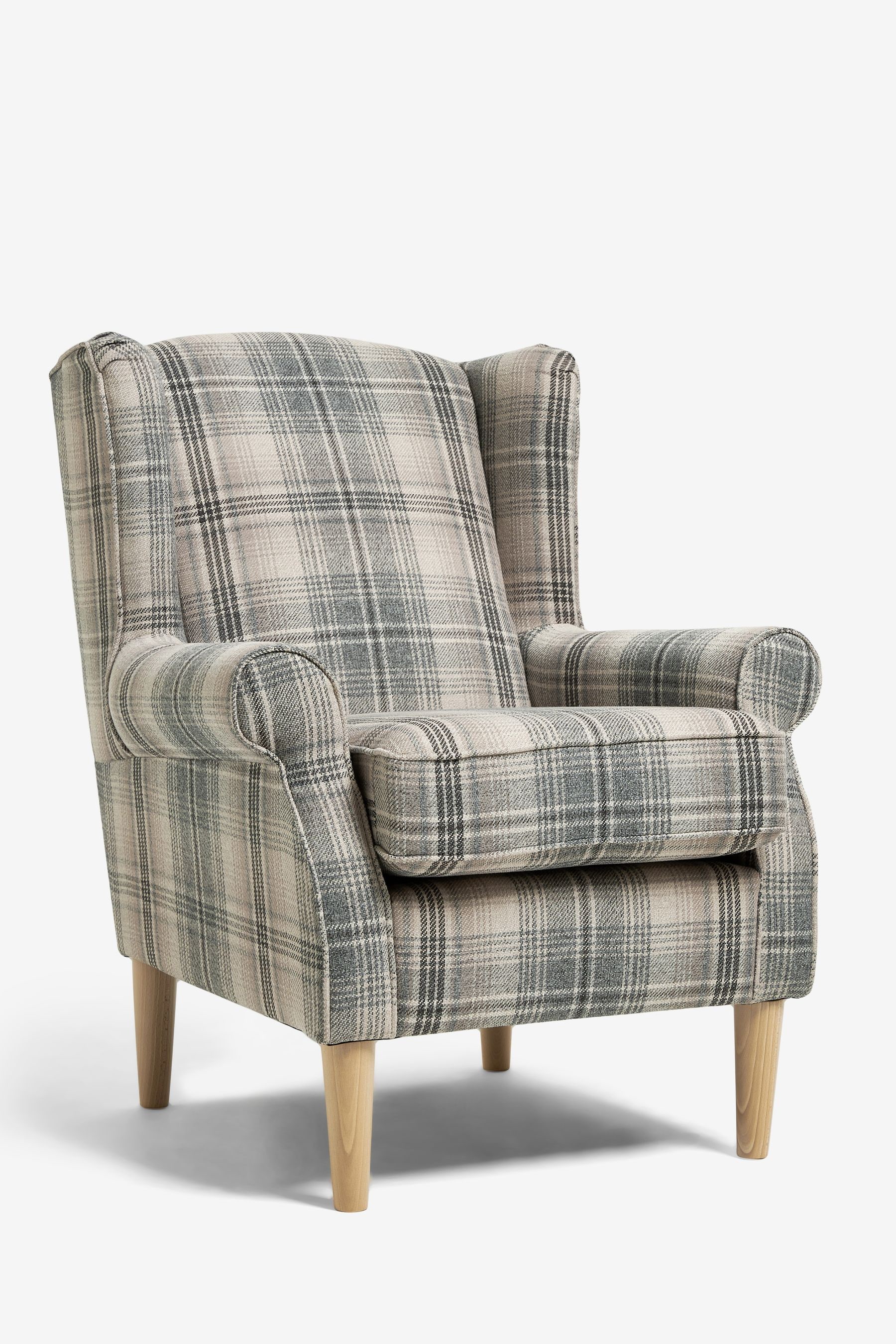 Grey tartan hotsell armchair next