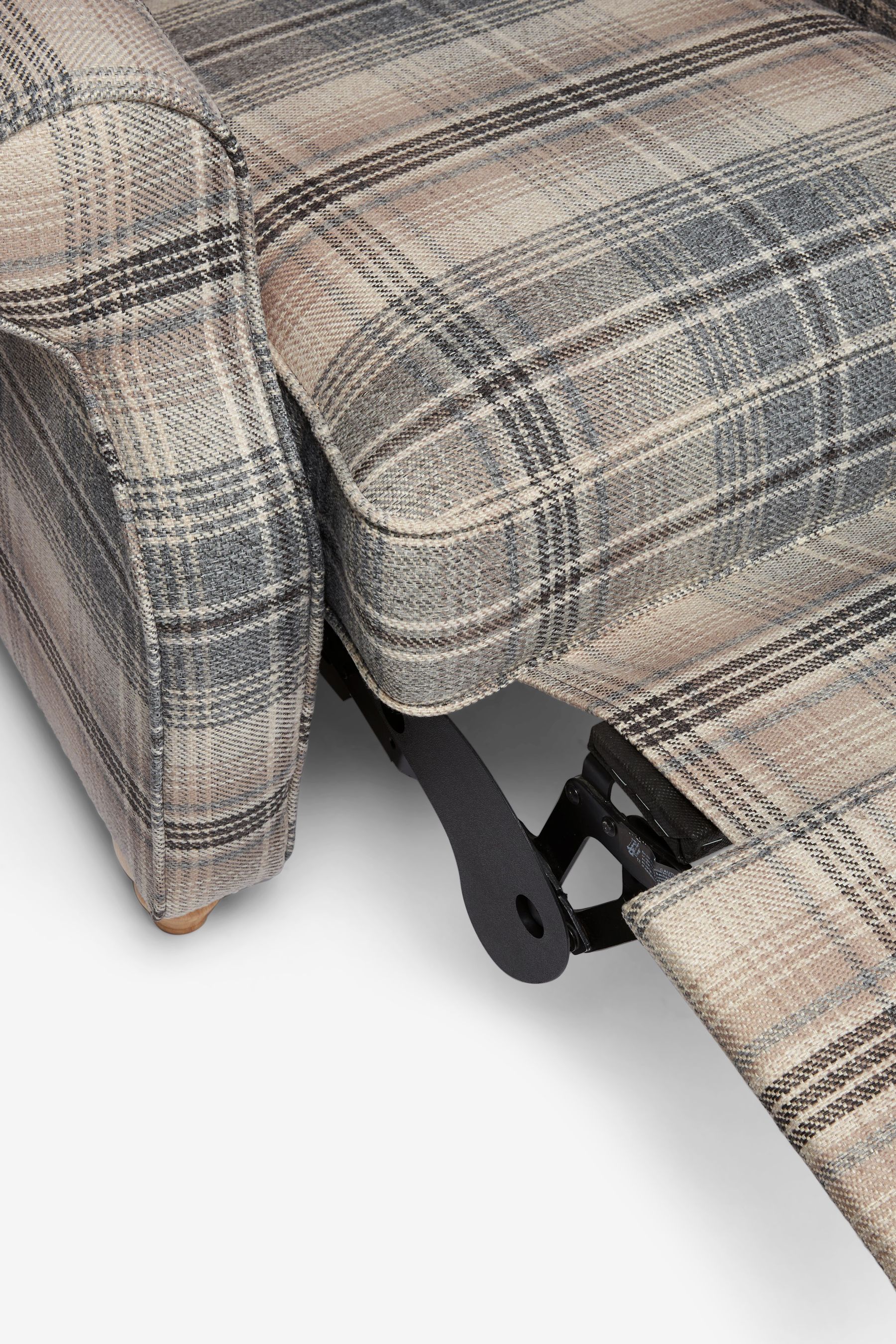 Versatile Check Nevis Grey Relaxer Sherlock Highback Armchair