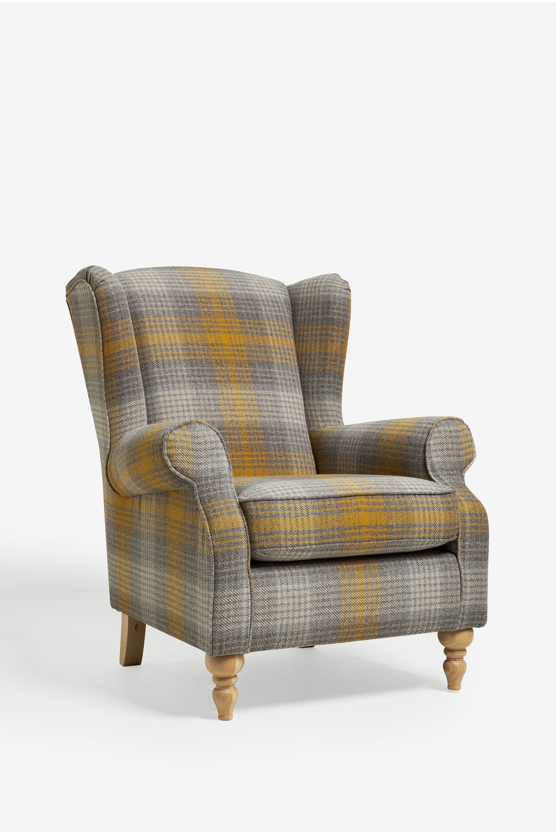 Mustard and best sale grey armchair