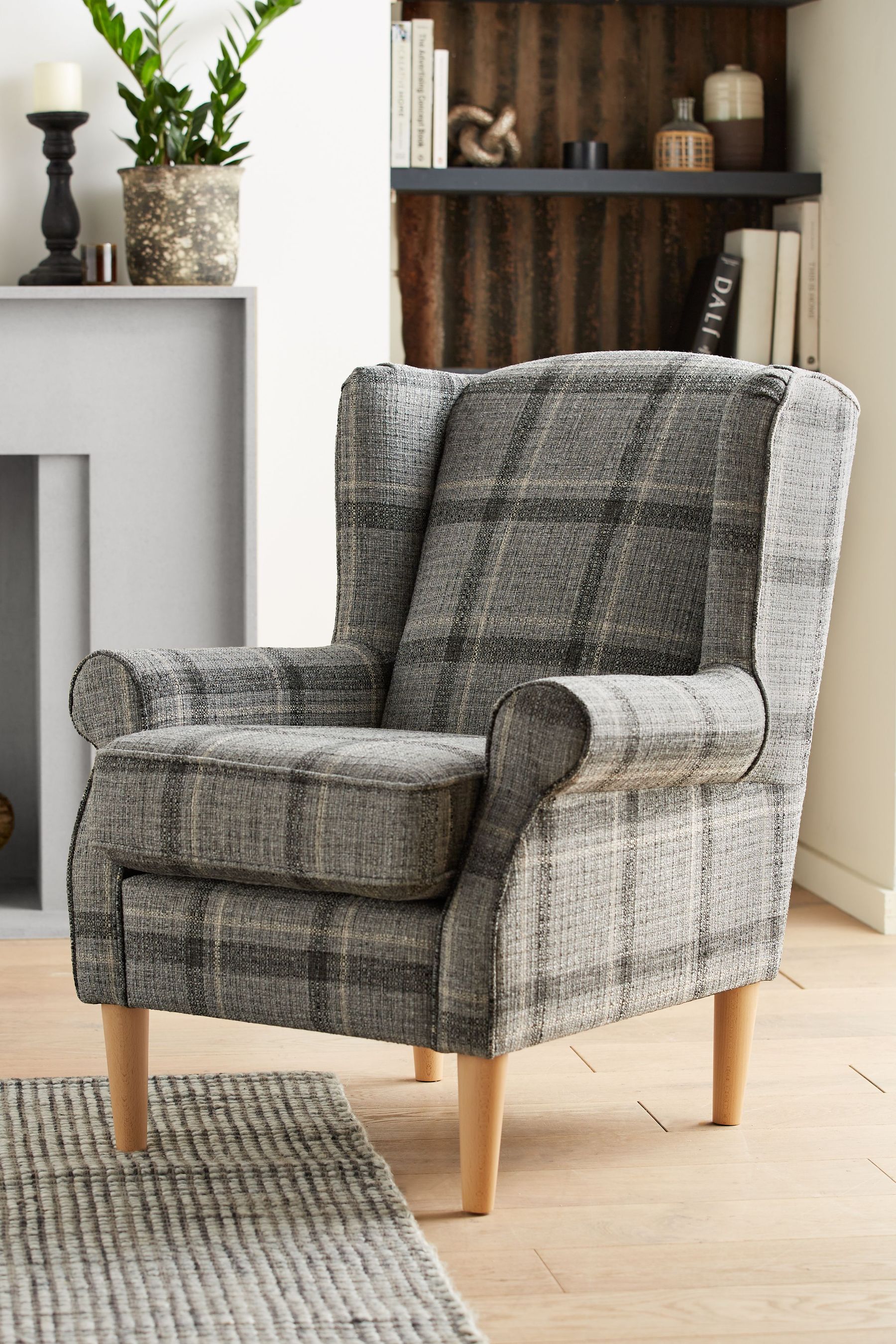 grey sherlock armchair