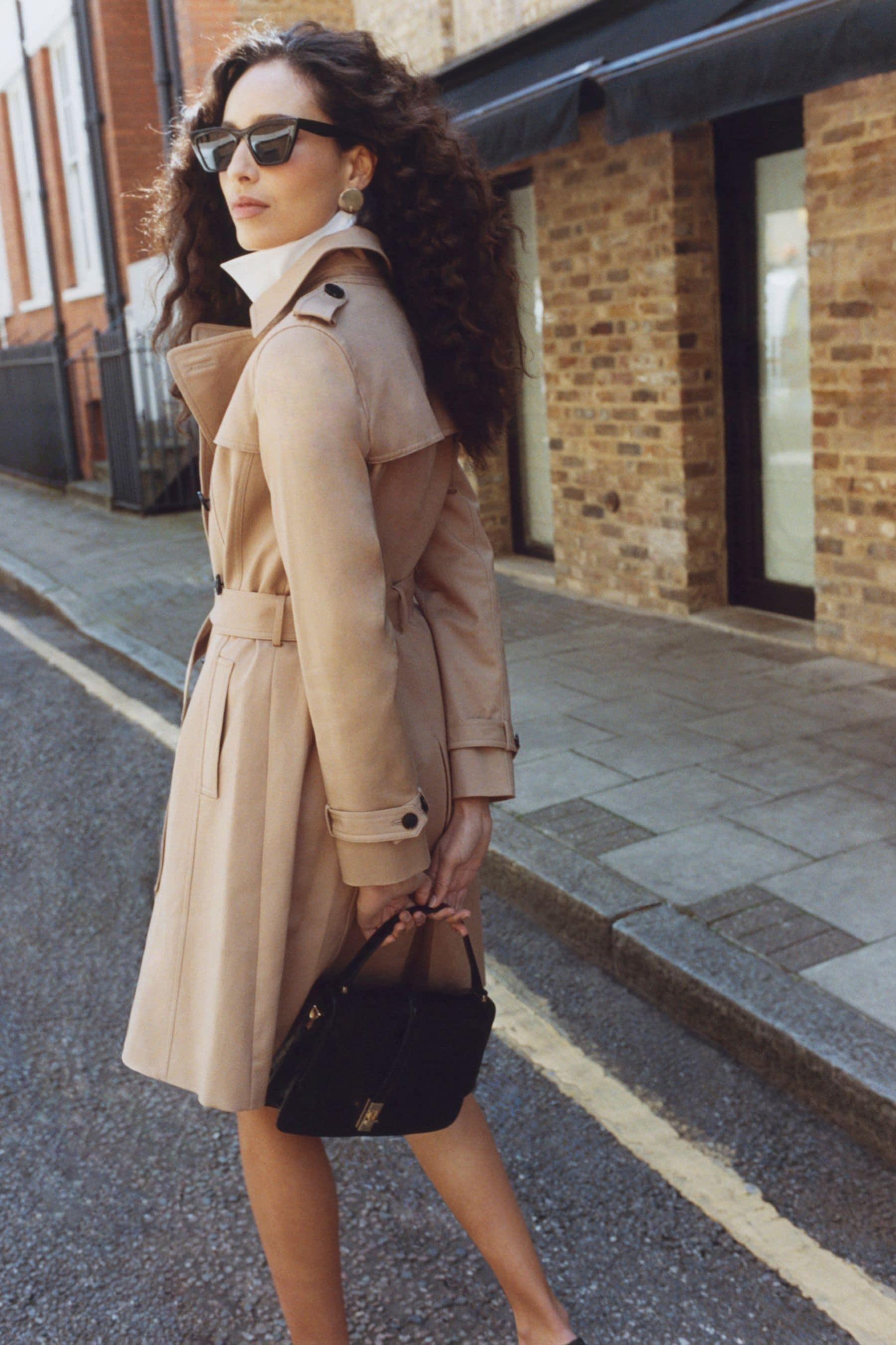Hobbs pink trench coat discount