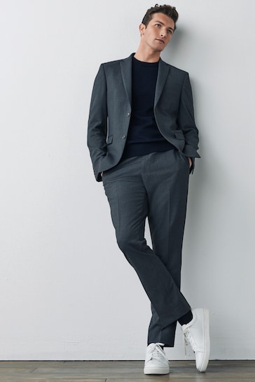 Grey Slim Motionflex Stretch Suit Jacket