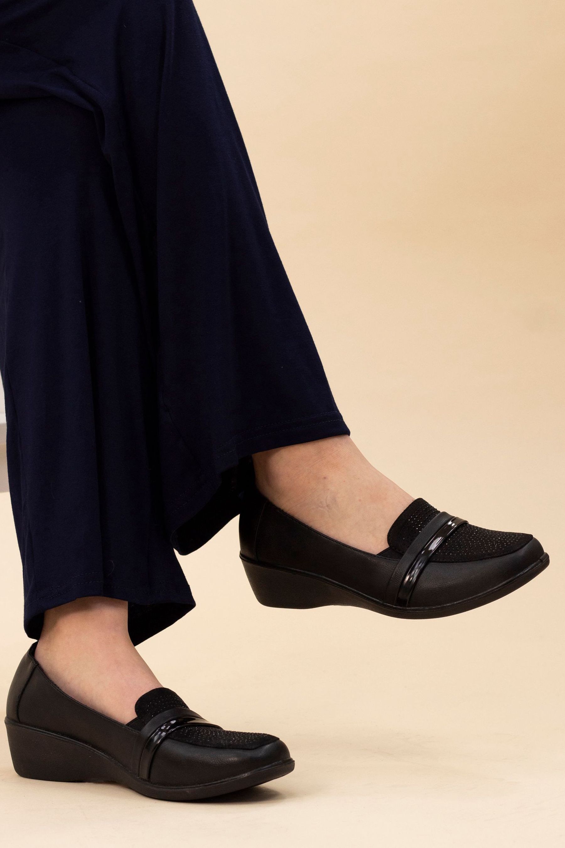 Buy Lunar Black Esther Wedge Shoes from the Next UK online shop