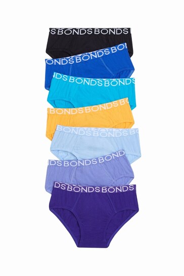 Bonds Boys Blue Briefs Seven Pack