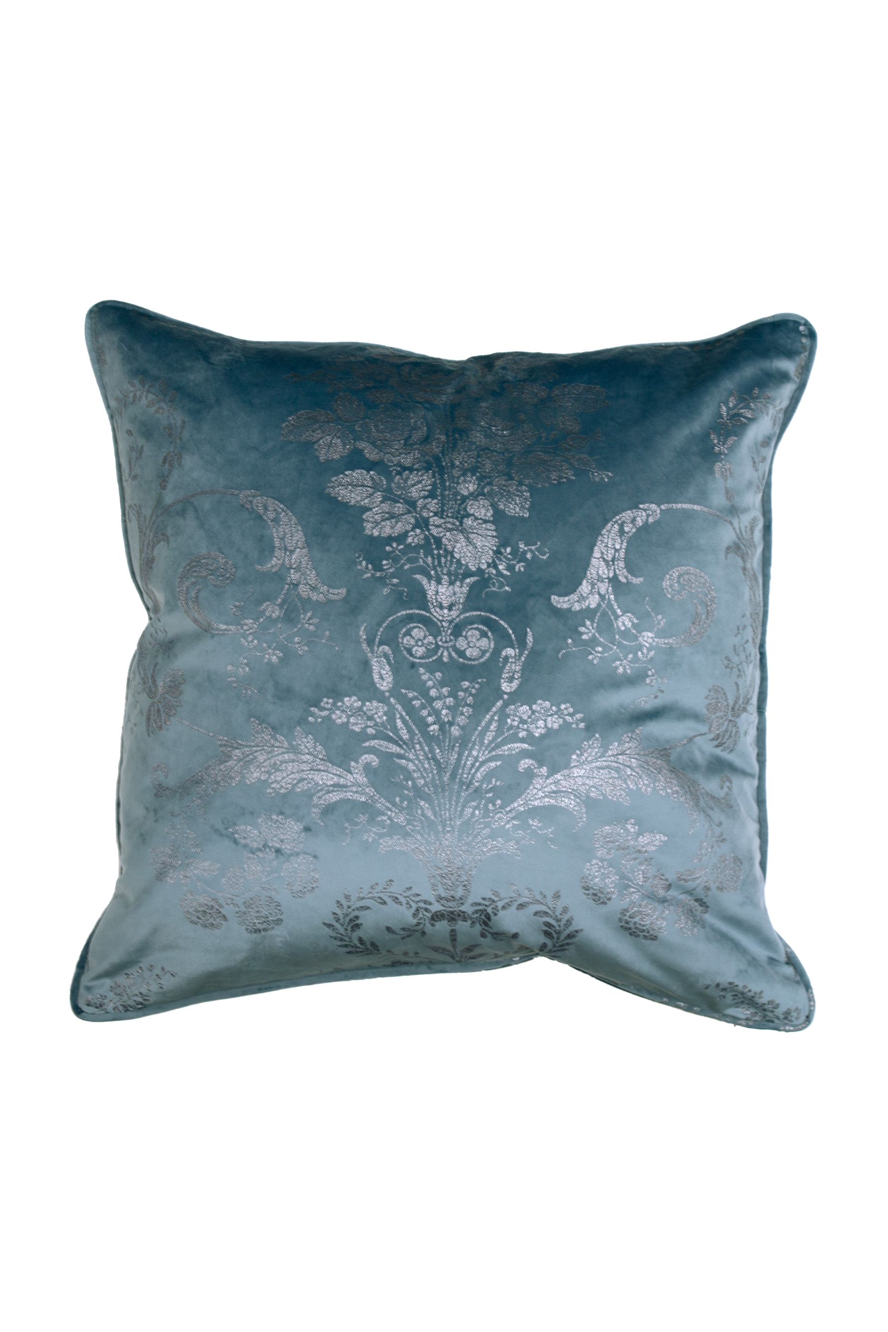 Buy Laura Ashley Pale Seaspray Blue Josette Metallic Cushion from