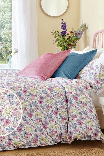 Laura Ashley Multi Pink Gilly Duvet Cover and Pillowcase Set