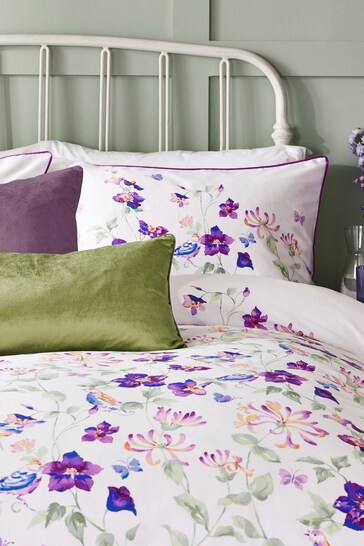 Laura Ashley Violet Purple Elmswell Duvet Cover and Pillowcase Set