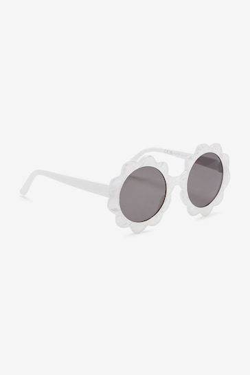 Pearl White Flower full-frame Sunglasses