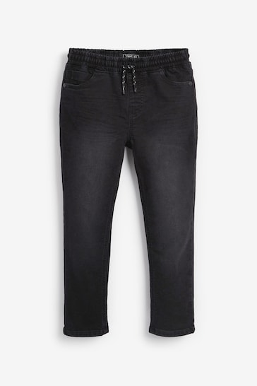 Buy Pull-On Waist Black Regular Fit Jersey Stretch Jeans With Adjustable  Waist (3-16yrs) from the Next UK online shop