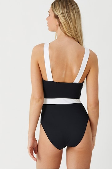 Accessorize Textured Black Shaping Swimsuit
