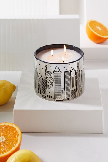 Moonlight Amber & Jasmine Collection Luxe New York 3 Wick Scented Candle