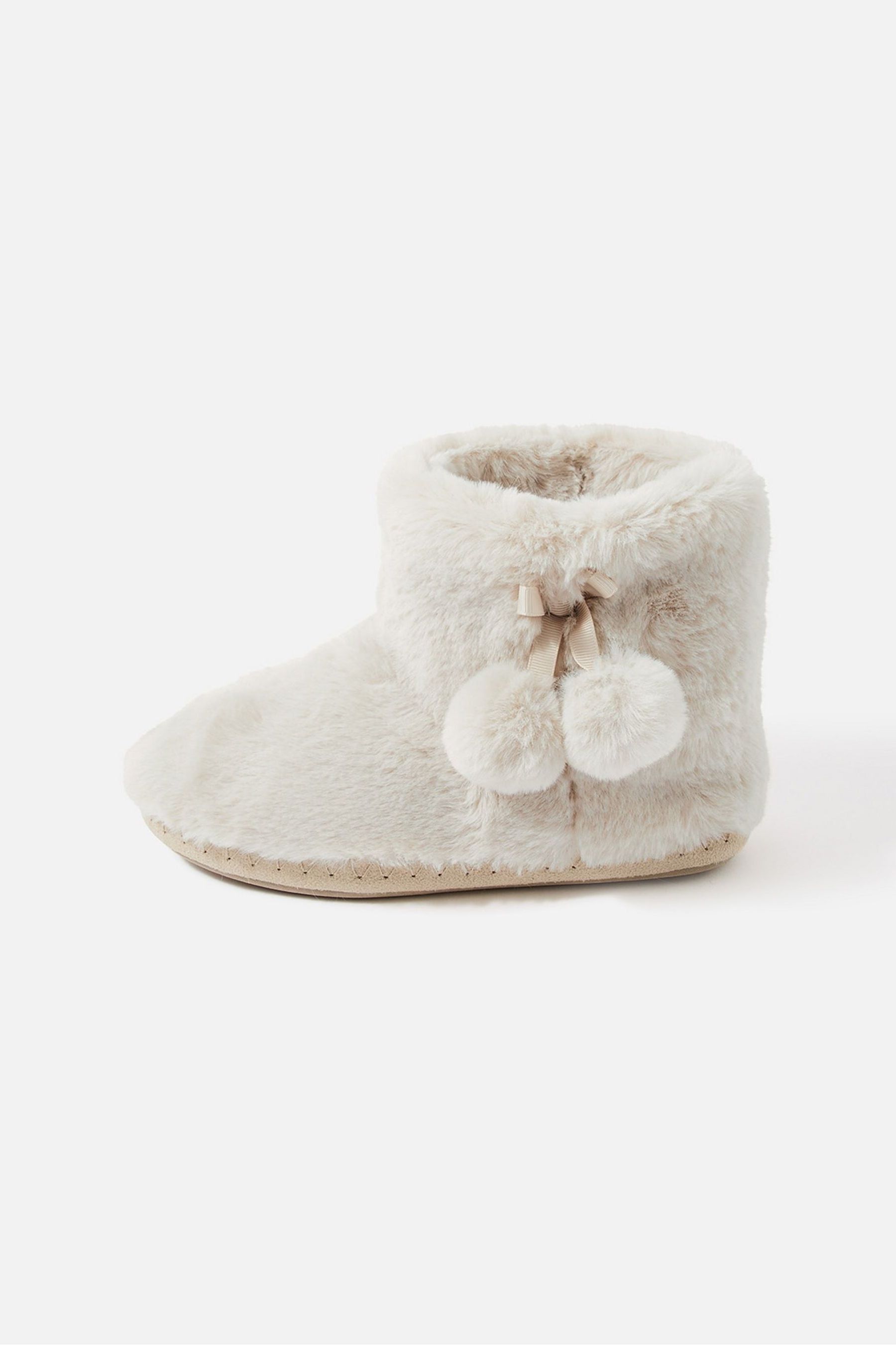 Cream slipper boots on sale