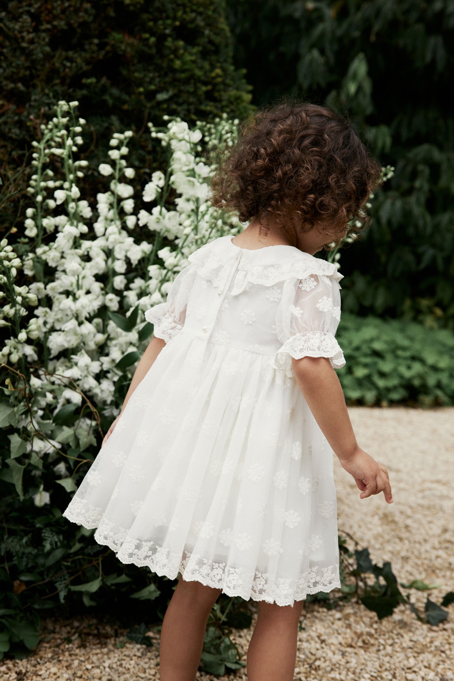 Little girl sales ivory lace dress
