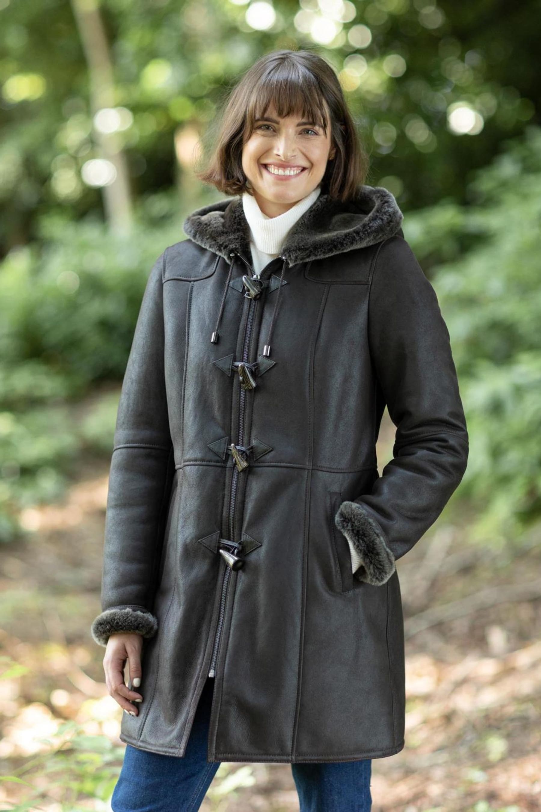 Lakeland Leather Dearham Sheepskin Duffle Coat