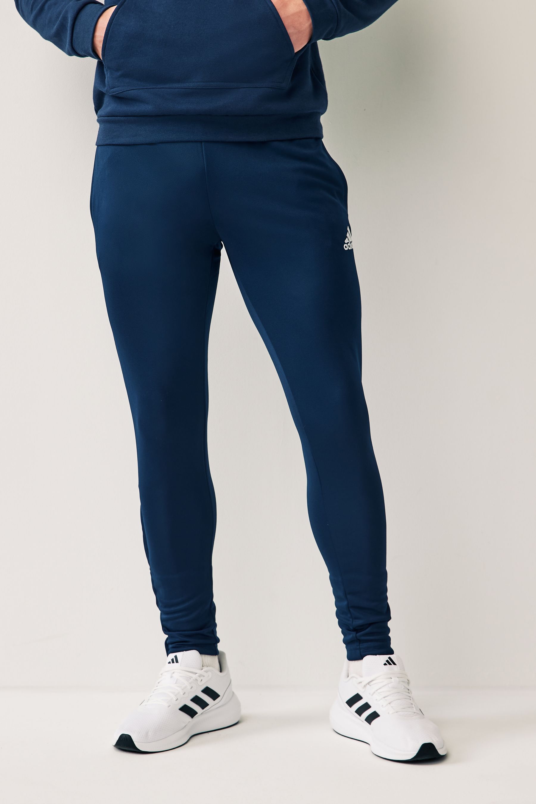 Adidas navy fleece joggers store