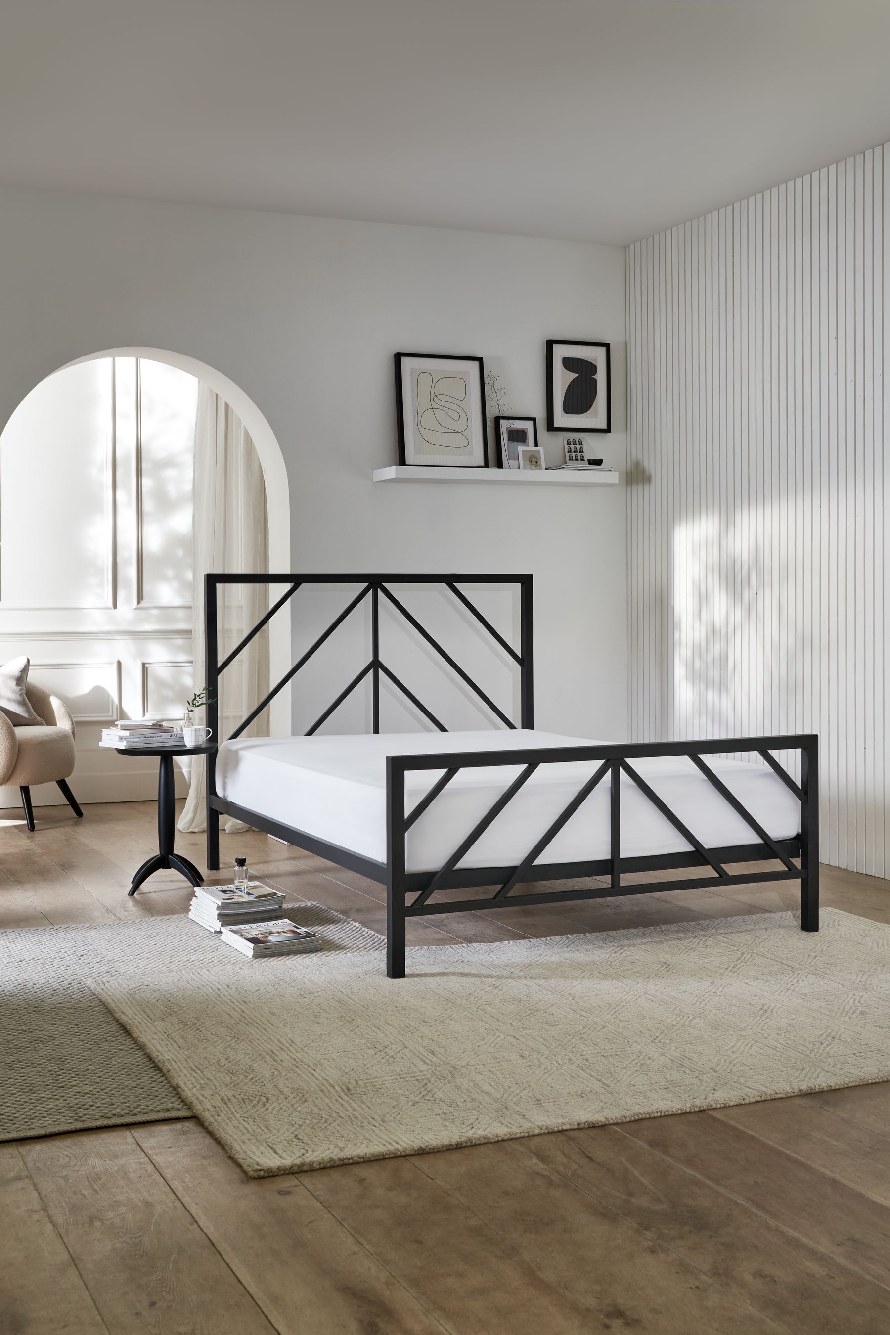 Next black shop bed frame