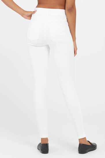 SPANX® White Clean Denim Ankle Length Skinny Jeans