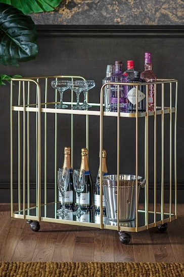 Gallery Home Gold Stolford Drinks Trolley