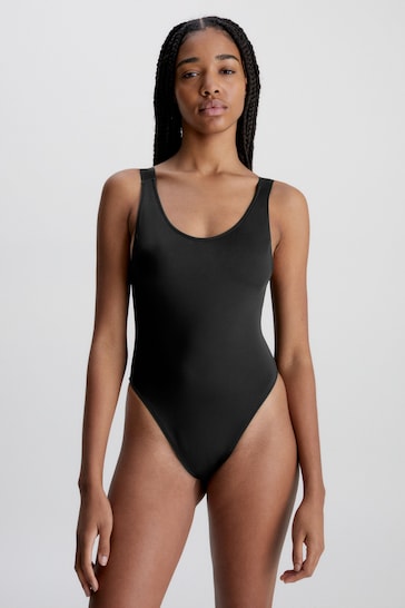 Calvin Klein Black CK One Piece Swimsuit