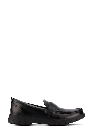 Clarks Black Leather Loafer Slip-On Shoes