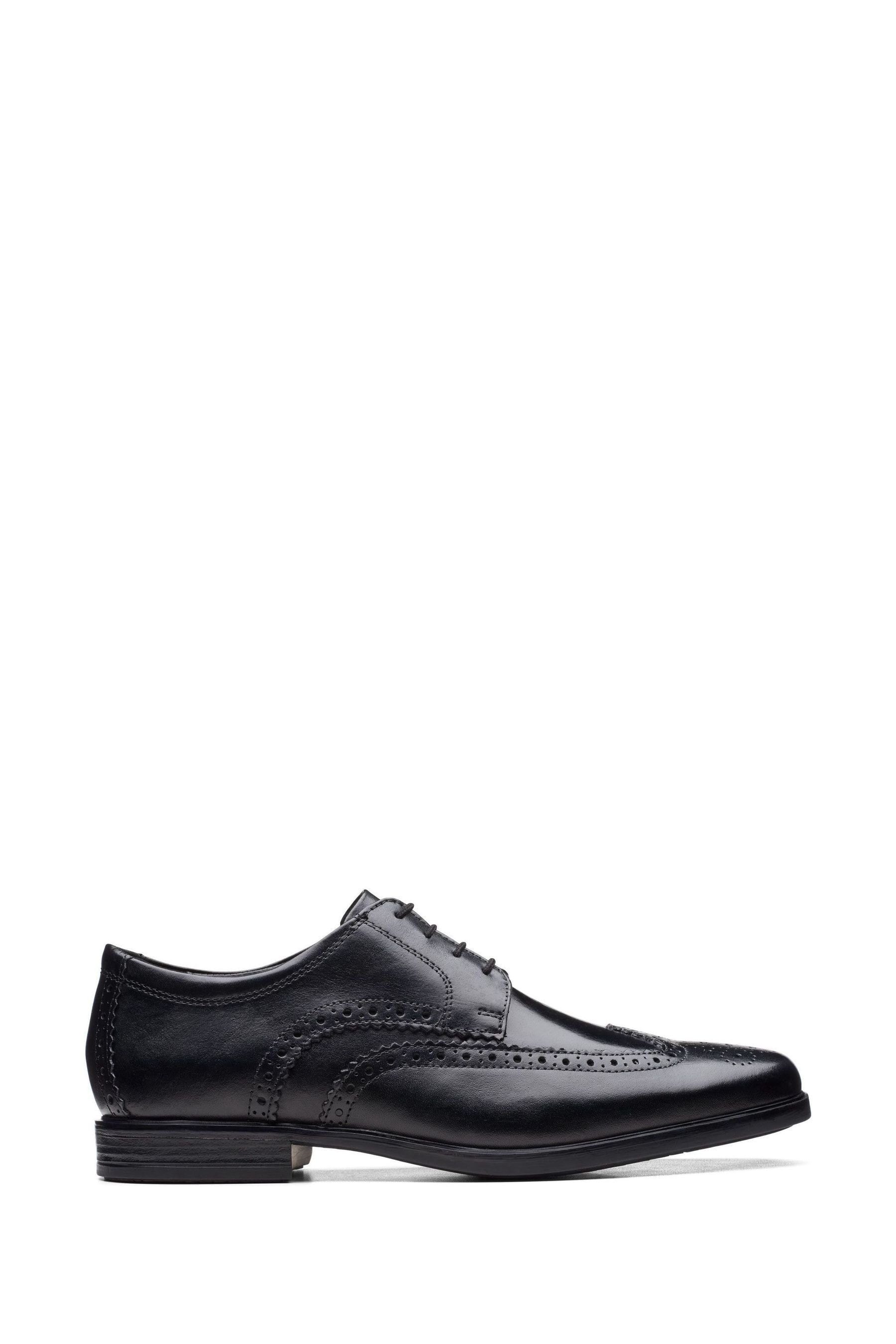 Clarks men black leather formal shoes discount