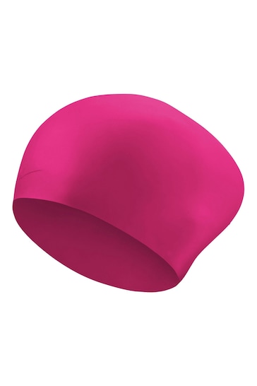 Nike Pink Long Hair Swim Cap