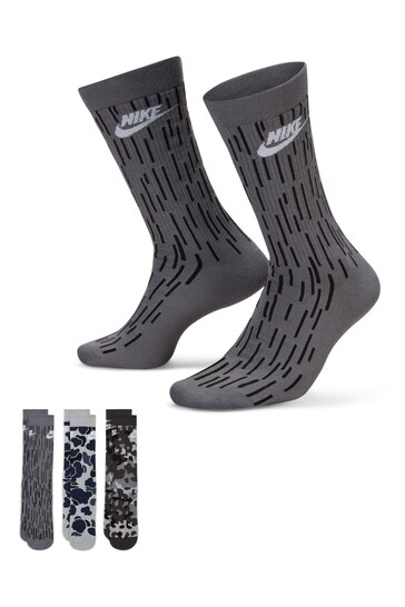 Nike Grey Crew Socks 3 Pack