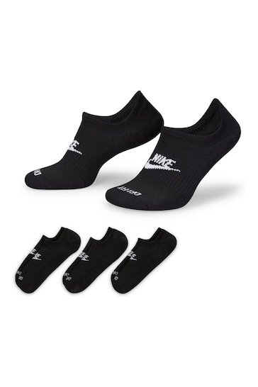 Nike Black Everyday Plus Cushioned Footie Socks 3 Pack