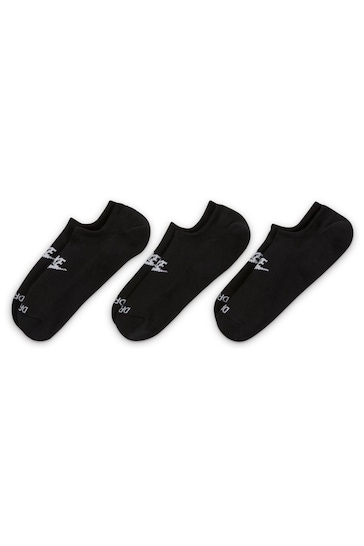 Nike Black Everyday Plus Cushioned Footie Socks 3 Pack