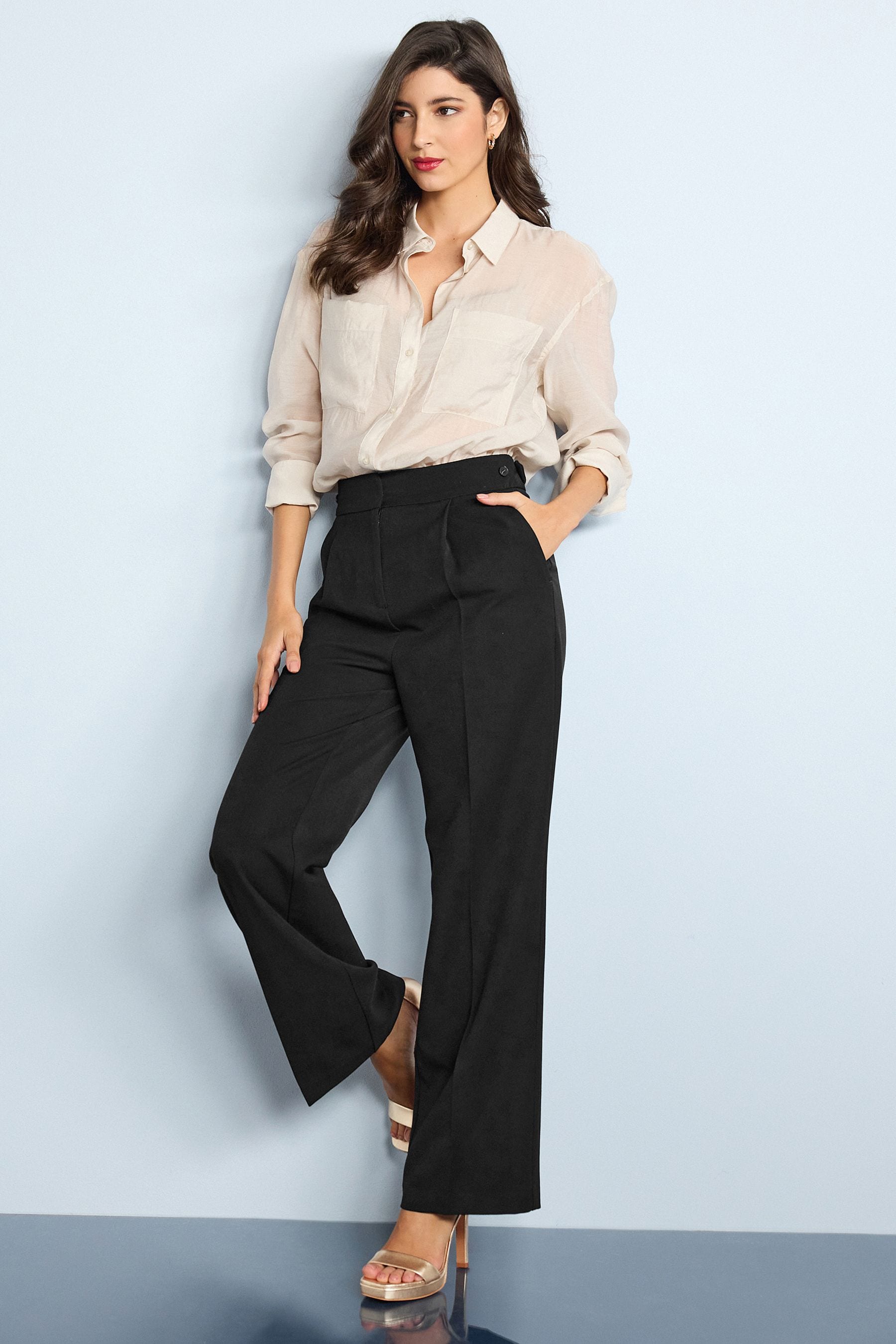 Buy Tailored Hourglass Wide Leg Trousers from the Next UK online shop