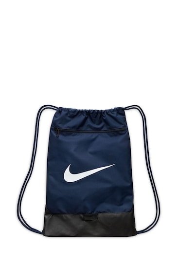 Nike Navy Brasilia Drawstring Bag