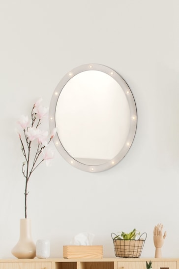 Searchlight White Marlow Wooden LED Wall Mirror
