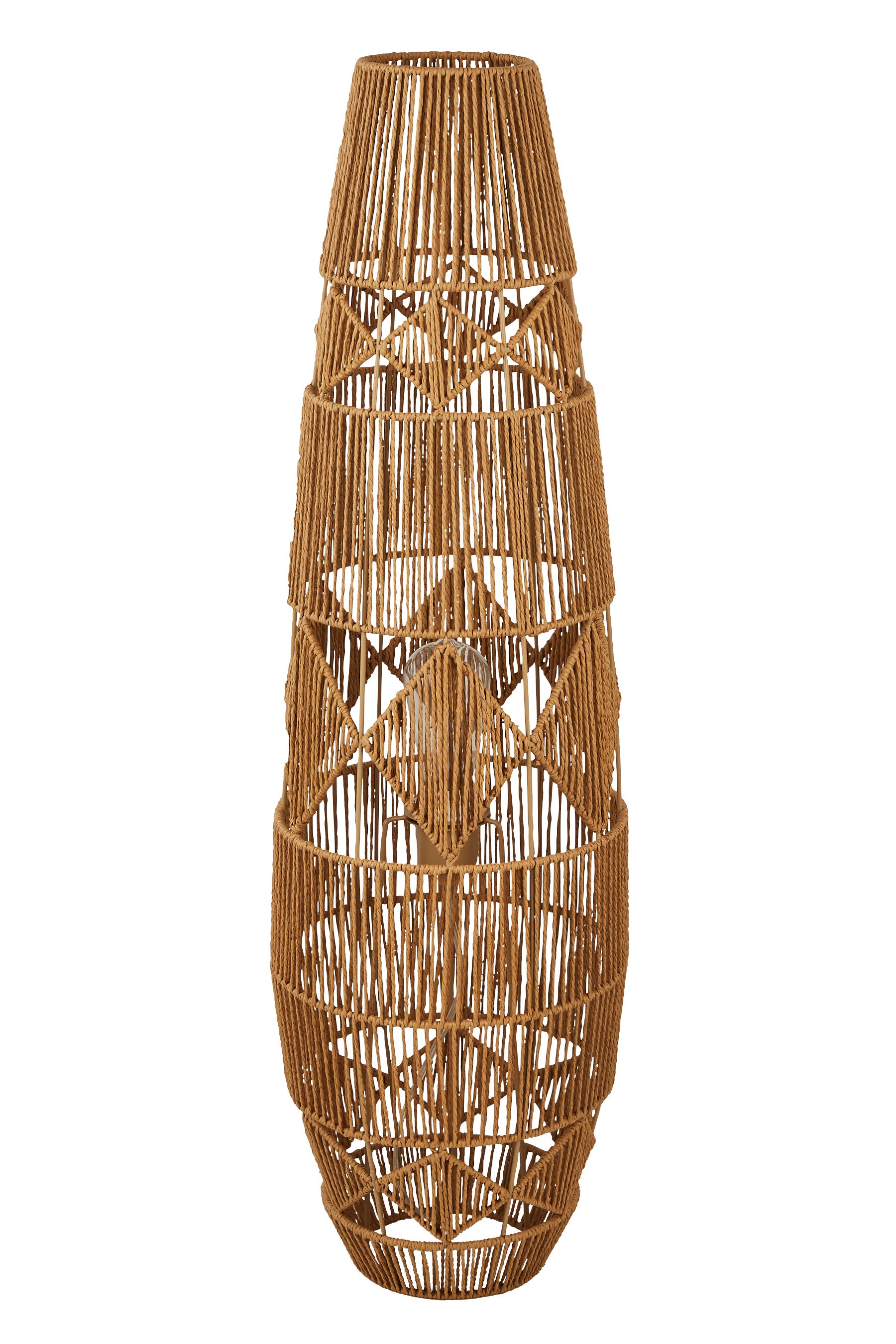 Cortado natural wicker floor lamp deals
